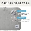BM-IBQTO14GY パソコンケース 14インチ オニオンステッチ キルティング PCバッグ 衝撃吸収 ダブルファスナー エレコム 11131219