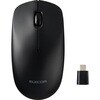 M-LE10DRCBK 無線マウス 2.4GHz ワイヤレス 3ボタン Type-C レシーバー 【Windows Mac Chrome 対応】 左右対称 エレコム 11481395