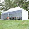 FRT-600(WH)+TPW-9(2P)×3 ワンタッチタープテント 3×6m サイドシート4枚付き YAMAZEN(山善) 57259225
