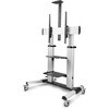テレビスタンド/移動式キャスター付き/60～100インチ液晶ディスプレイ対応/VESA対応/耐荷重100kg/高さ調整機能/棚板2枚付属/壁寄せ TV テレビ台ハイタイプ StarTech.com