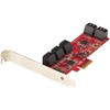 SATA 10ポート増設PCI Express インターフェースカード/6Gbps/ロープロファイル & フルサイズPCI対応/SATAスタックコネクタ/RAIDなし ASM1062チップ搭載/SATA PCIe拡張ボード StarTech.com
