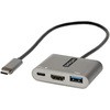 USB Type-Cマルチ変換アダプター/USB-C - 4K HDMI/100W PD/USB 3.0 ハブ(1x Type-C + 1x Type-A) StarTech.com