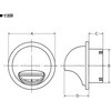 R1-FMGA150-MW 樹脂製フード付き丸型ガラリ(水返し防虫網付) 真田化鋼(S・ROSE) 12041367