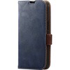 PM-A22APLFYNV iPhone 14 / 13 ケース カバー レザー 手帳型 耐衝撃 衝撃吸収 スリム ステッチ エレコム 12160726