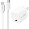 EC-AC17WH スマホ充電器 AC充電器 タイプC×1ポート Type-C ケーブル付属 1.5m 20W スイングプラグ 小型 USBコンセント iPhone エレコム 12292710