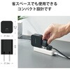 MPA-ACLP04BK スマホ充電器 AC充電器 タイプC×1ポート ライトニング ケーブル付属 1.5m PD スイングプラグ 小型 iPhone エレコム 12292764