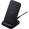 W-QS08BK ワイヤレス充電器 Qi認証 5W/7.5W/10W 卓上 スタンド 縦置き/横置き両対応 滑り止めパッド付 エレコム 12292850