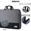 BM-F06XGY パソコンケース 14/15.6インチ PCバッグ 取っ手付き 衝撃吸収 軽量 ダブルファスナー 撥水加工 エレコム 12326801