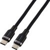 MPA-CC5P10BK タイプCケーブル 【USB Type C to C】 PD 100W 急速充電 シリコン素材 やわらかい アルミコネクタ エレコム 12327415
