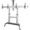 テレビスタンド/移動式/2画面/37 - 60インチディスプレイ/VESA対応/耐荷重各50kg/AV機器用棚板付/高さ調整可能/キャスター付/壁寄せTVスタンド・テレビ台 StarTech.com