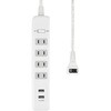 電源タップ 2m 延長コード タップ USB 耐雷 L型 集中スイッチ付 オート急速充電 ELPA