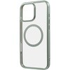 iPhone 16 Pro Max Like standard MagSafe対応 マグネットアクセサリー対応 衝撃吸収 バンパー マット メタリック ハイブリッドケース / ライトグリーン レイ・アウト