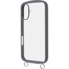 iPhone 16 Like standard Puffull 耐衝撃 バンパー ストラップ金具付き ハイブリッドケース / グレー レイ・アウト