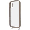 iPhone 16 Plus Like standard Puffull 耐衝撃 バンパー ストラップ金具付き ハイブリッドケース / ベージュ レイ・アウト