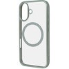 iPhone 16 Like standard MagSafe対応 マグネットアクセサリー対応 衝撃吸収 バンパー マット メタリック ハイブリッドケース / ライトグリーン レイ・アウト
