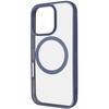 iPhone 16 Pro Like standard MagSafe対応 マグネットアクセサリー対応 衝撃吸収 バンパー マット メタリック ハイブリッドケース / ライトブルー レイ・アウト