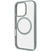 iPhone 16 Pro Like standard MagSafe対応 マグネットアクセサリー対応 衝撃吸収 バンパー マット メタリック ハイブリッドケース / ライトグリーン レイ・アウト