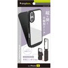iPhone 16 [Vertical Flip] 縦開き背面クリアフリップケース ブラック トリニティ