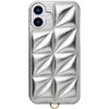 Triangle Puffy Case for iPhone 16 Plus (silver) ユニケース
