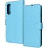 らくらくスマートフォン a / Lite Like standard 耐衝撃 ルーペ付き マグネットベルト シンプル 手帳型レザーケース / シャイニーブルー レイ・アウト