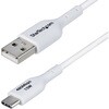 USBケーブル/USB 2.0 Type-A - Type-C/1m/3A 15W/オス オス/ホワイト/充電 & データ転送 同期/USB充電器 モバイルバッテリー対応 StarTech.com
