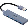 U3H-H040NV USB�n�u USB3.2 Gen1 (USB-A�~4) �o�X�p���[ �R���p�N�g ���^ �P�[�u����10cm �G���R�� 13137279