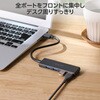 U3H-H042BK/E USBハブ USB3.2(Gen1) 5Gbps 4ポート バスパワー コンパクト 薄型 ケーブル長 15cm 持ち運び 高速転送 エレコム 13137315