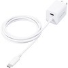 スマホ充電器 AC充電器 タイプC ケーブル一体型 1.5m PD 最大出力20W スイングプラグ 軽量 iPhone エレコム