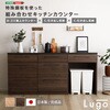 日本製 特殊鋼板を使った組み合わせキッチンカウンター 180cm ゴミ箱上カウンター+引き出し収納+引き出し収納 ホームテイスト