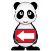 GCコーンサイン パンダバージョン板のみ 矢印左向き GCSP-19 グリーンクロス
