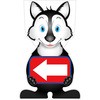 GCコーンサイン オオカミバージョン板のみ 矢印左向き GCSO-19 グリーンクロス
