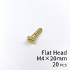GALLUP(ギャラップ) Brass Products ブラススクリュー フラットヘッド M4×20mm(皿頭)20本パック Brass Products(ブラス・プロダクツ)