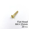 GALLUP(ギャラップ) Brass Products ブラススクリュー フラットヘッド M4×25mm(皿頭)20本パック Brass Products(ブラス・プロダクツ)