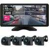 4方向監視AI検知機能 録画機能付モニターセット 12/24V車対応 10.36インチモニター 200万画素 4カメラセット ブロードウォッチ