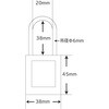ロックアウト用絶縁パドロック (吊38mmタイプ)【10本】 セーフラン安全用品