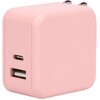 AC充電器 PD35W USB-C 1ポートUSB-A 1ポート 折りたたみ式プラグ 急速充電 PSE適合製品 全7色 2年保証 シェルピンク(MOT-ACPD35WU1-PK) MOTTERU