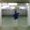 【オーダー】のれん式ビニールカーテン フラット帯電防止透明 (2mm厚・3mm厚) 300W ビニプロ