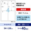 KLPC3033S 屋外用ラベル A4 結露面対応 ヒサゴ 14724660