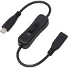 PD100W対応 USB2.0 Type-C 電源スイッチケーブル アイネックス