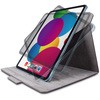 iPad 10.9インチ 第10世代 ( 2022 ) 用 ケース ヴィーガンレザー カバー 手帳型 マグネット フラップ 360度回転 ハンドベルト付 ブラック エレコム