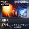 75U7H 4K�t���e���r (�n��EBS�E110�xCS) �O�t��HDD���ԑg�^��Ή� U7H�V���[�Y Hisense(�n�C�Z���X) 15484195