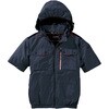 V1127 快適ウェア ミドルファン半袖フードジャケット 村上被服 15664516