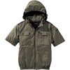 V1127 快適ウェア ミドルファン半袖フードジャケット 村上被服 15664611
