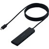 U3HC-H044BK/E USBハブ Type-C USB3.2(Gen1) 4ポート バスパワー コンパクト 薄型 ケーブル長 1.5m 高速転送 エレコム 15688271