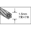 CWS-15S30 ステンレスワイヤーロープ TRUSCO 16248636