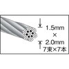 CWC-15S200 ステンレスワイヤロープ(ナイロン被覆タイプ) TRUSCO 16248767
