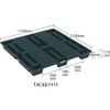 TJC-S2-1111 ネスティング・スタッキングパレットスキットパレット(再生材タイプ) TRUSCO 16269225