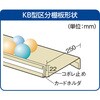 KB-4053 区分棚KB型(ボルト式、コボレ止め付・100kgタイプ・間口875mm) TRUSCO 16288326