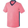 ユニセックス VネックTシャツ L UZL3201-90 ピンクXネイビ 明石スクールユニフォームカンパニー