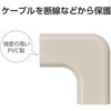 LD-GAFM3M 配線カバー モール 接続ユニット 曲ガリ 【 壁用 フラットモール LD-GAF3M 専用 】 エレコム 16398597